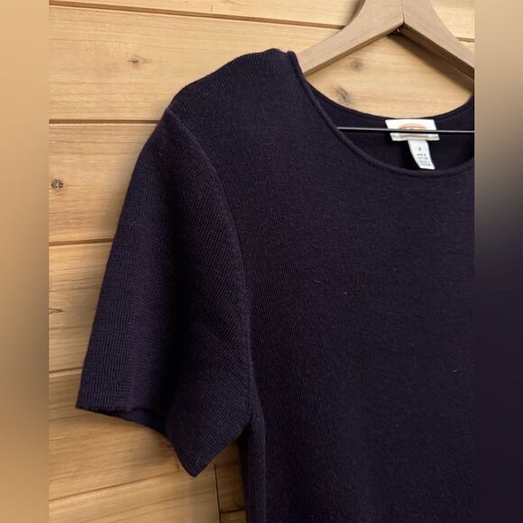 Vintage Talbots Size Medium Eggplant Purple Merino Wool  Maxi Dress - Picture 2 of 12